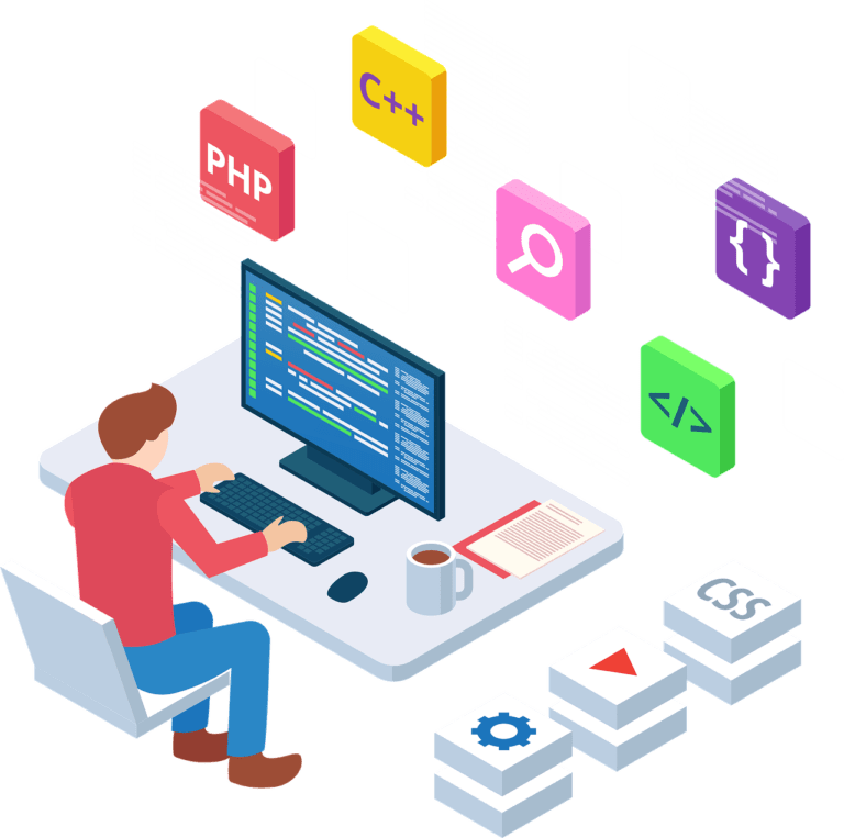 Web Development Process Illustration